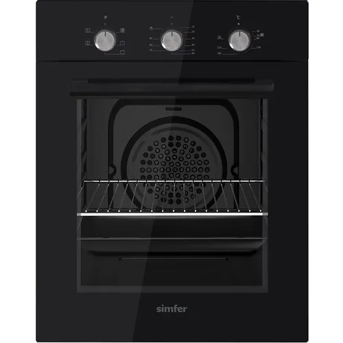 Духовой шкаф электрический Simfer B4EB16070, 49л, дверца с 2 стеклами, черный