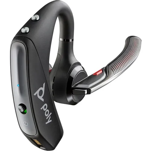 Гарнитура POLY Voyager 5200, для компьютера/мобильных устройств, вкладыши, Bluetooth, моно, черный [8r711aa#abb]