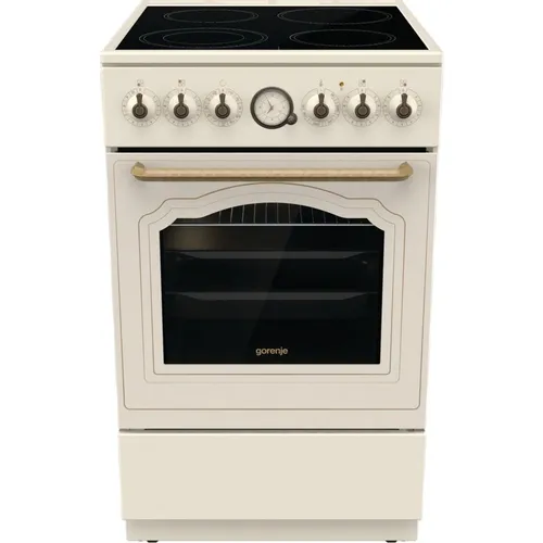 Электрическая плита Gorenje GECS5B70CLI, стеклокерамика, без крышки, бежевый