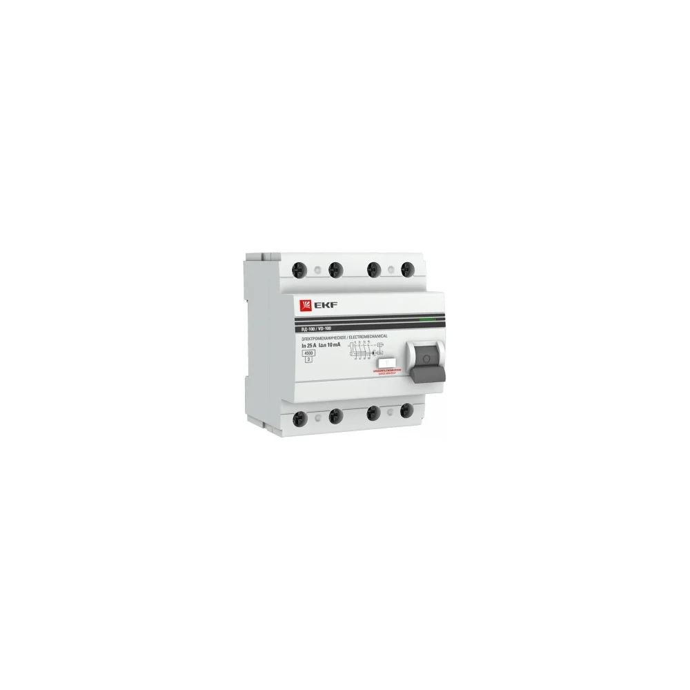 Электромеханическое узо EKF ВД-100 PROxima elcb-4-100-100-em-pro