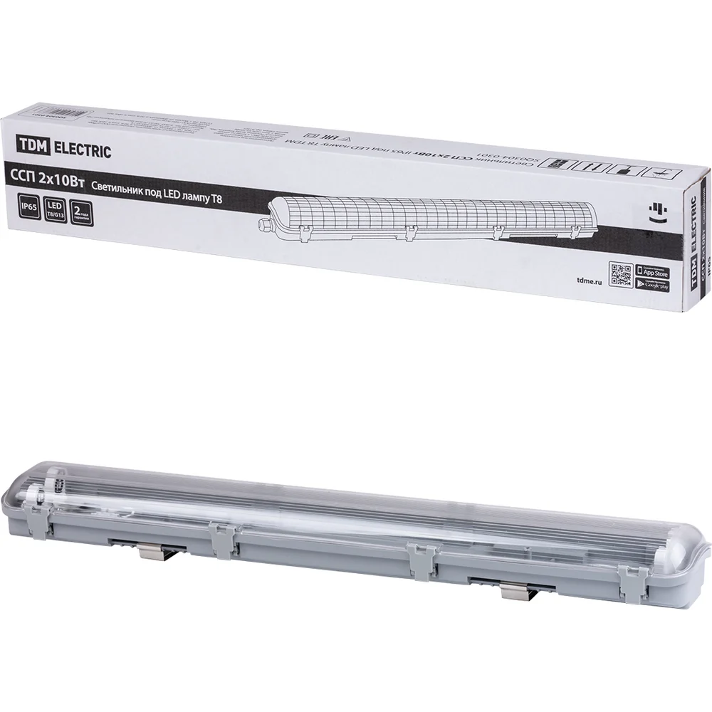 Светильник TDM ELECTRIC ССП 2х10Вт IP65 под LED лампу T8 SQ0304-0301