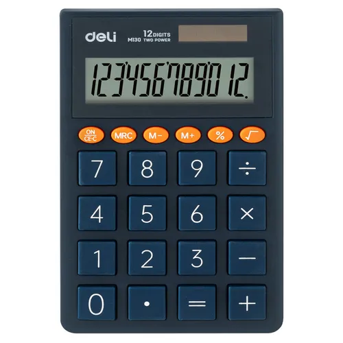 Калькулятор Deli EM130BLUE, 12-разрядный, синий