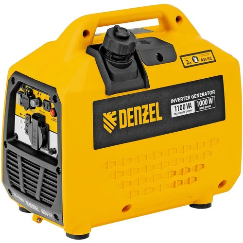 Бензиновый генератор DENZEL GS-1100iS, 220/12 В, 1.1кВт [94718]