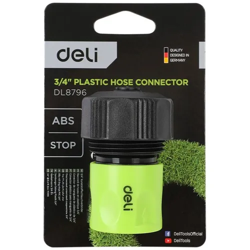 Соединитель Deli DL8796 Д.вх.3/4" зеленый