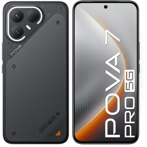6.78" Смартфон TECNO Pova 7 Pro 5G 12/256Gb, NFC, OLED, 144Гц, 6000мAч, черный