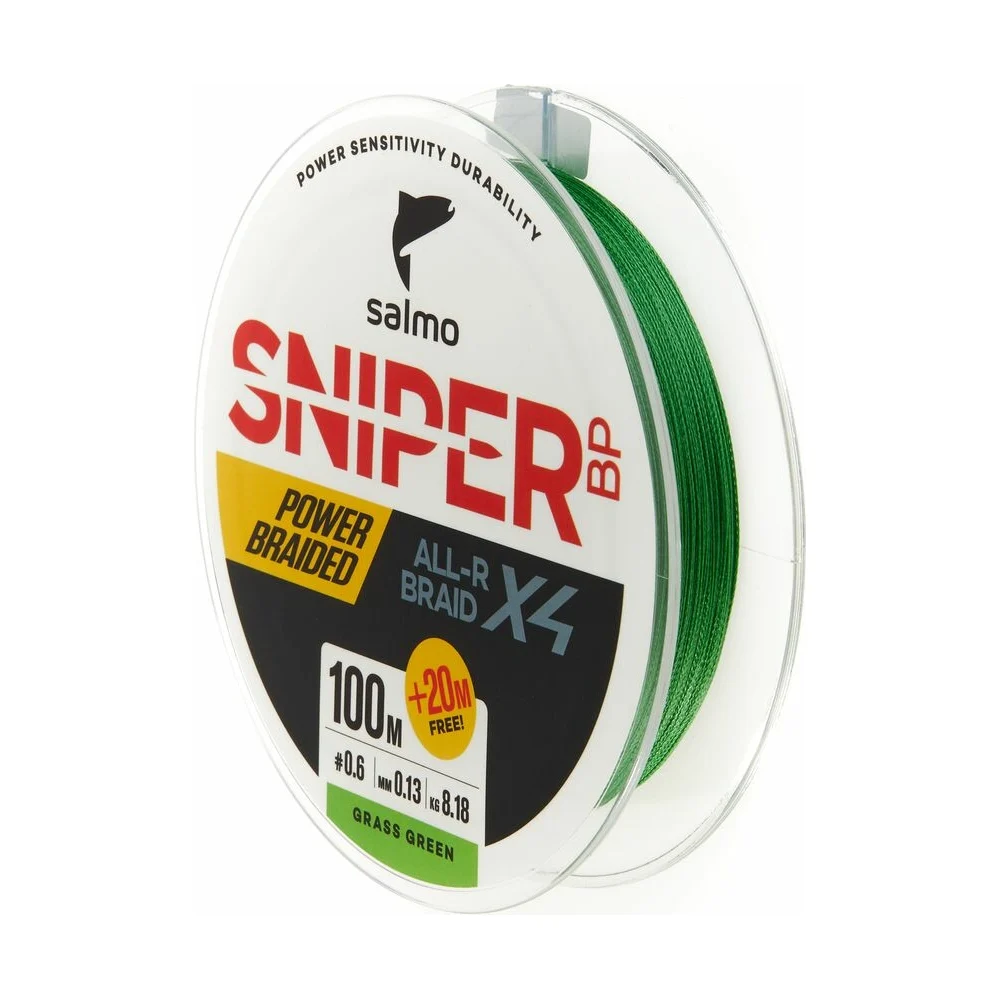 Плетеная леска Salmo Sniper BP ALL R BRAID х4 Grass Green 120/013 4931-013