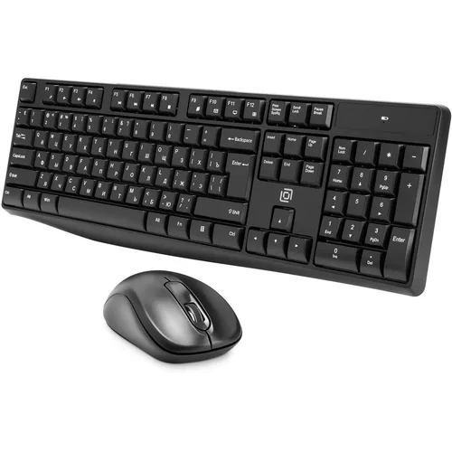Комплект (клавиатура+мышь) Oklick S260W, USB, беспроводной, черный [2066170]