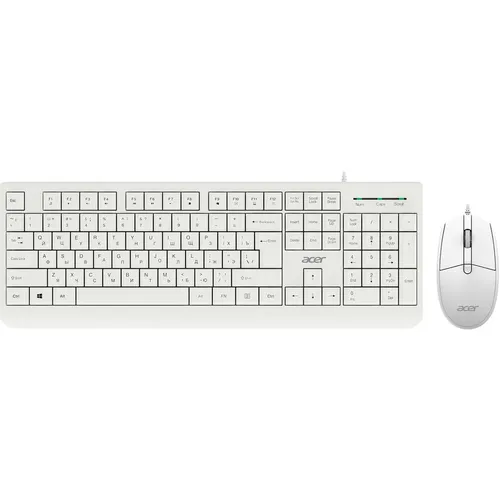 Комплект (клавиатура+мышь) Acer OCC400, USB, проводной, белый [zl.acccc.014]