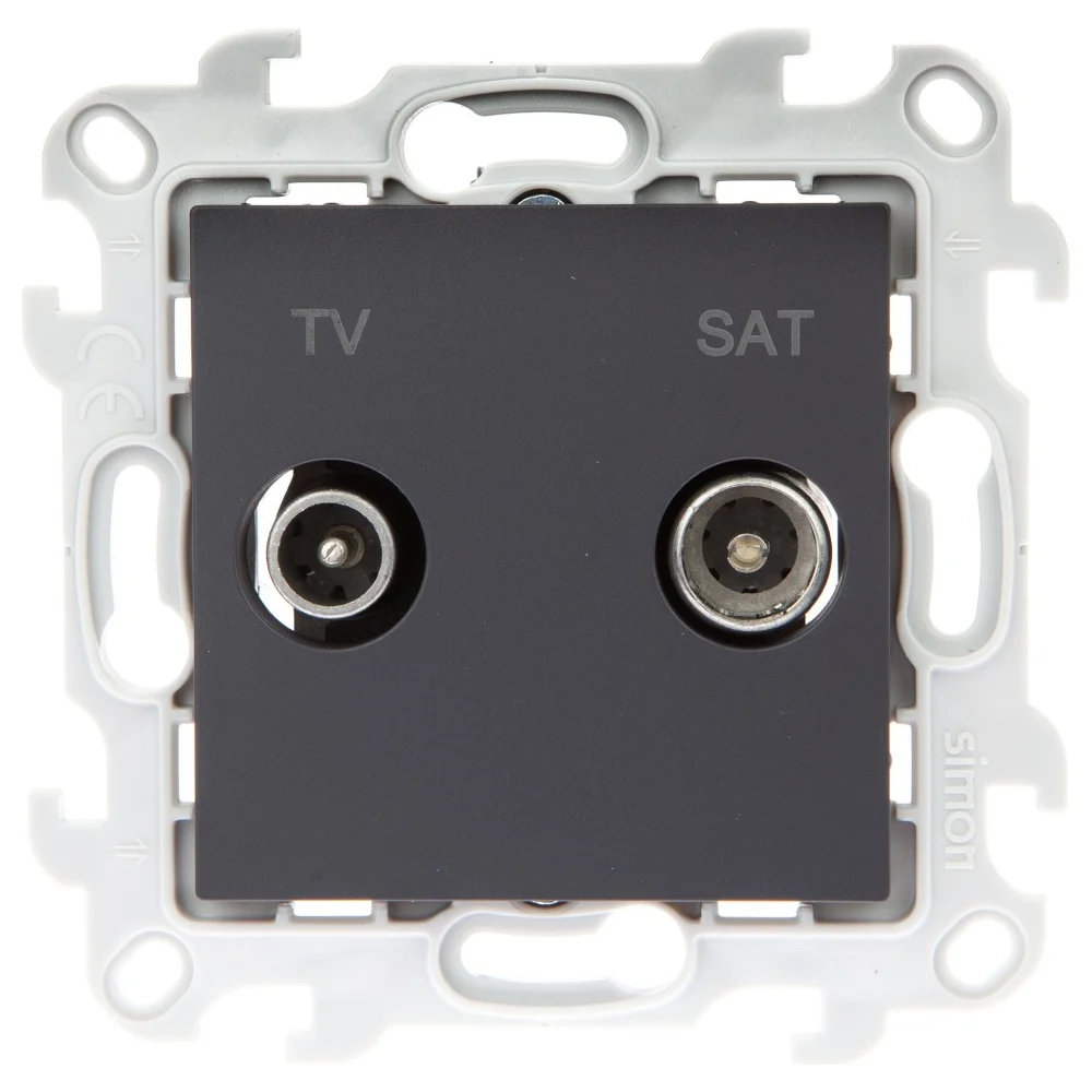 Проходная розетка tv-sat Simon 2410485-038