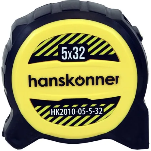 Рулетка строительная HANSKONNER HK2010-05-5-32, 5м x32мм, с магнитным зацепом