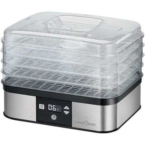 Сушилка для овощей и фруктов PROFI COOK PC-DR 1116, нержавеющая сталь, 4 поддона
