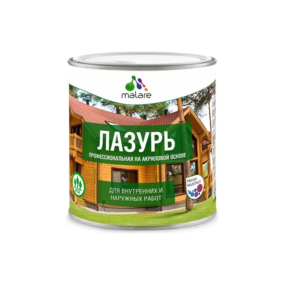 Лессирующая акриловая лазурь-антисептик для дерева MALARE 2036770723854