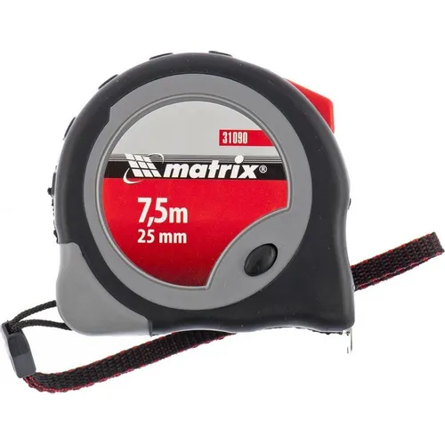 Рулетка строительная MATRIX Continuous fixation, 7.5м x25мм [31090 ]