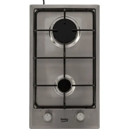 Газовая варочная панель Beko HDCG32220FX, 2 конфорки, нержавеющая сталь, серебристый