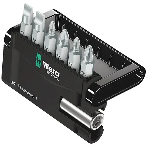 Набор отверток WERA Bit-Check 7 Universal 1, 7 предметов, в жестком кейсе [we-056295]