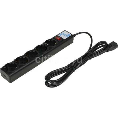Сетевой фильтр PowerCube SPG5-B3, 3м, черный [spg5-в3]