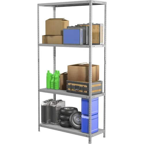 Стеллаж ПРАКТИК MS Standart 200KD/100x40/4 металл, 2000x1000x400мм серый [s24099244402]