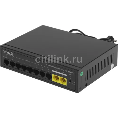 Коммутатор TENDA S110PC, неуправляемый