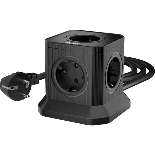 Сетевой фильтр AGNI TP-VE4U5E, 2м, черный [tp-ve4u5e-2m-black]