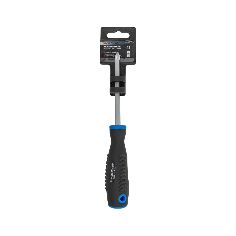 Крестовая магнитная отвертка Forsage Profi S2 F-70120100(27165)