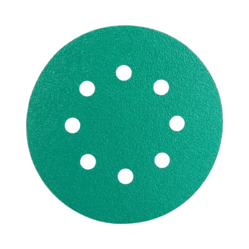 Диск шлифовальный Abraforce Green Film на пленочной основе 8 отверстий, 125 мм, Р120 181293