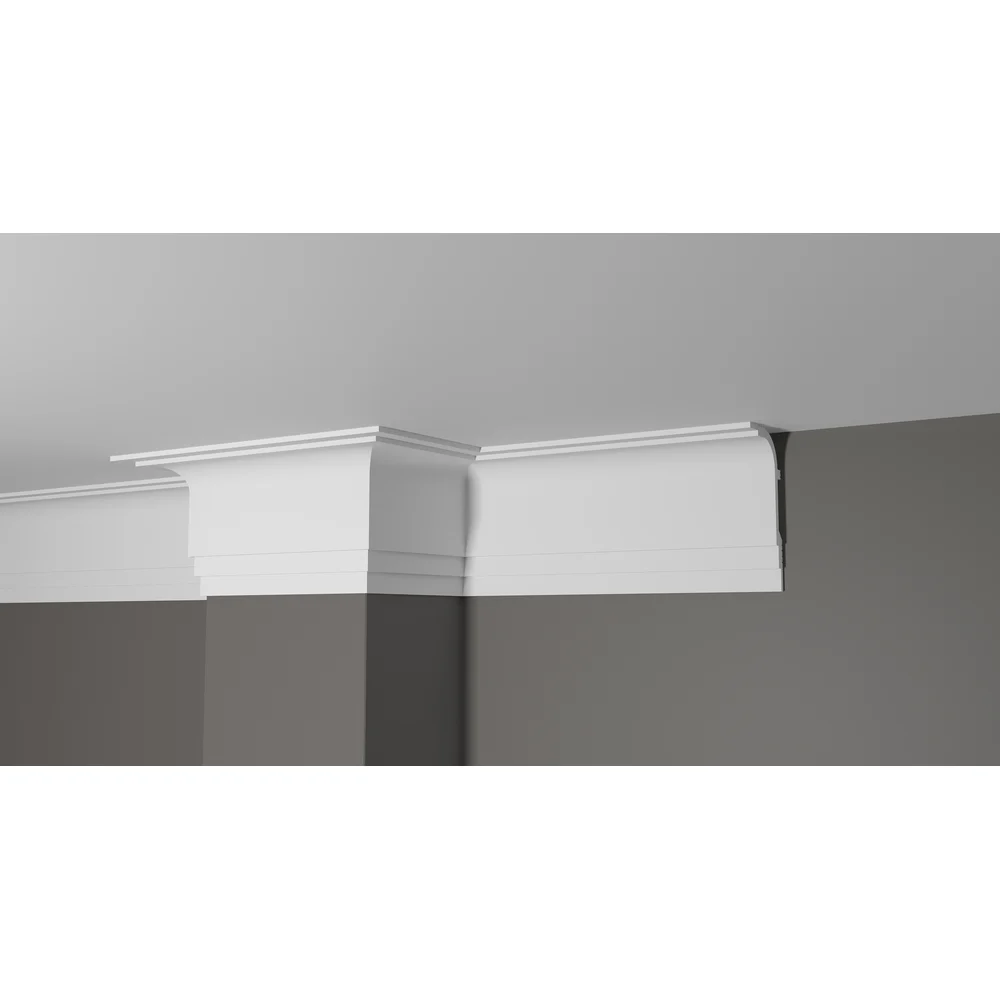 Ударопрочный влагостойкий потолочный карниз под покраску Decor-Dizayn DD516