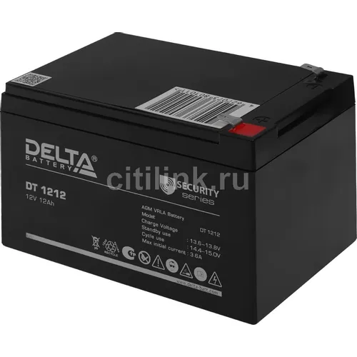Аккумуляторная батарея Delta DT 1212 для ИБП, 12В, 12Ач