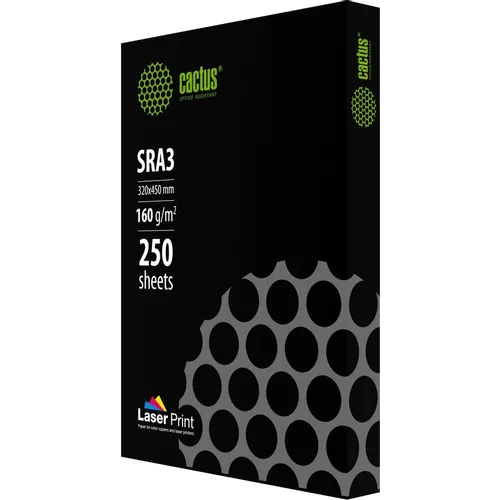 Бумага Cactus LaserPrint CS-LPSRA3160250, SRA3, для лазерной печати, 250л, 160г/м2, белый