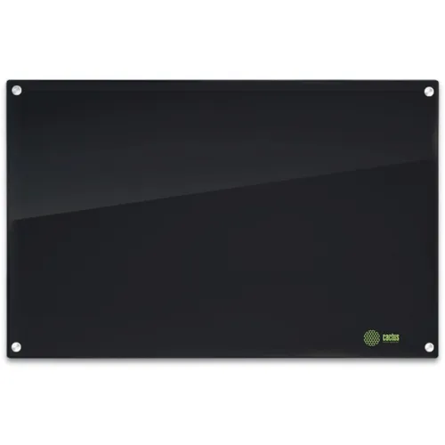 Доска стеклянная Cactus Сквозное крепление CS-GBD-90X120-BK-TM черный 90x120см