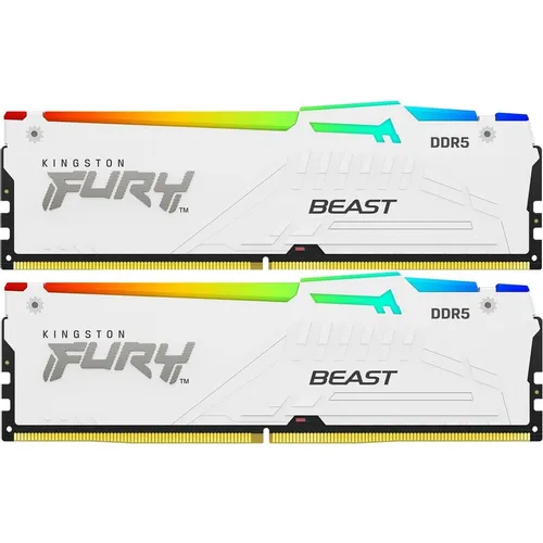Оперативная память Kingston Fury Beast KF560C30BWEAK2-64 DDR5 - 2x 32ГБ 6000МГц, DIMM, White, Ret