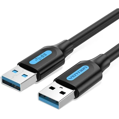 Кабель USB3.0 VENTION CONBH, USB 3.0 A(m) - USB 3.0 A(m), круглое, 2м, черный