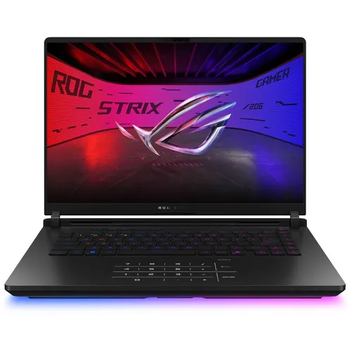 Ноутбук игровой ASUS ROG Strix Scar 16 G635LX-RW041, 16", 2025, IPS, Intel Core Ultra 9 275HX 2.7ГГц, 24-ядерный, 32ГБ DDR5, 1ТБ SSD, NVIDIA GeForce RTX 5090 для ноутбуков - 24 ГБ, TGP 175Вт, без операционной системы, черный [90nr0l81-m001k0]