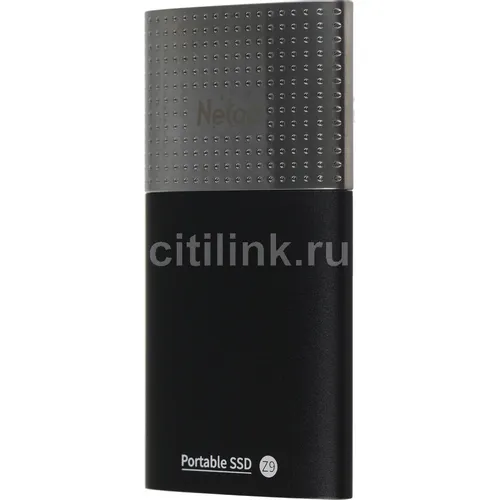 1ТБ Внешний диск SSD NETAC Z9 NT01Z9-001T-32BK, USB-C, запись - 480МБ/с, чтение - 550МБ/с, черный