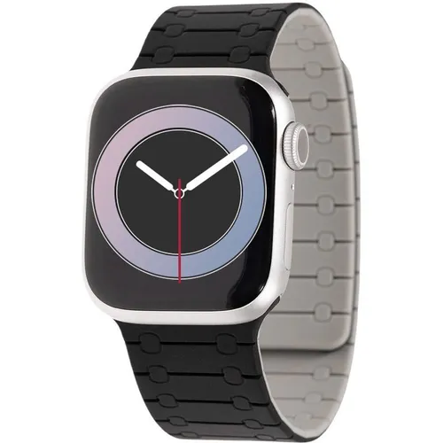 Ремешок ZIBELINO APL-38-L-WMF-BLKGRY для Apple Watch, черный [zbs-apl-38-l-wmf-blkgry]