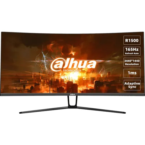 34" Монитор Dahua DHI-LM34-E330C, 3440x1440, VA, 165Гц, 2хHDMI, 2хDP, изогнутый, черный