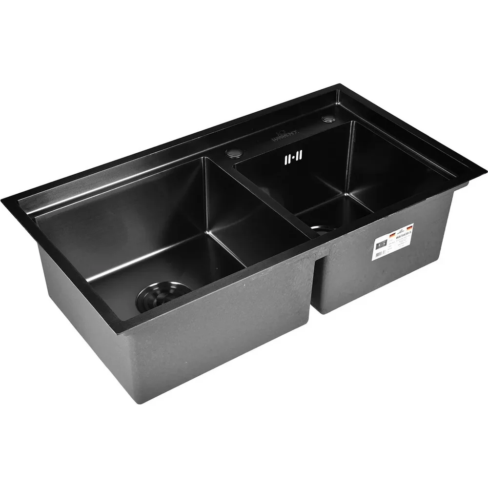 Кухонная мойка WISENT 7843B-S WS37843B-S/341-11-24/W405B