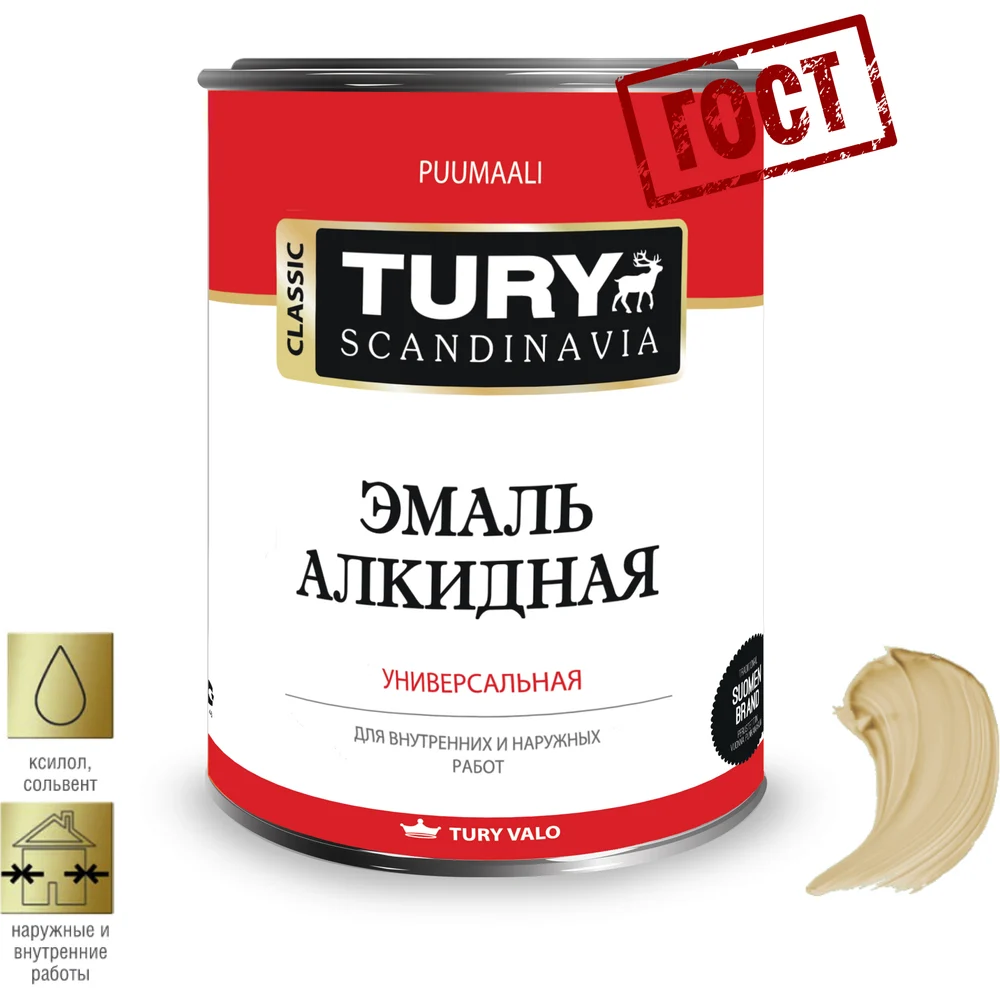 Алкидная эмаль TURY ПФ-115 20013988