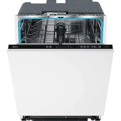 Встраиваемая посудомоечная машина HAIER HDWE14-592RU, полноразмерная, ширина 59.8см, полновстраиваемая, загрузка 14 комплектов, серебристый
