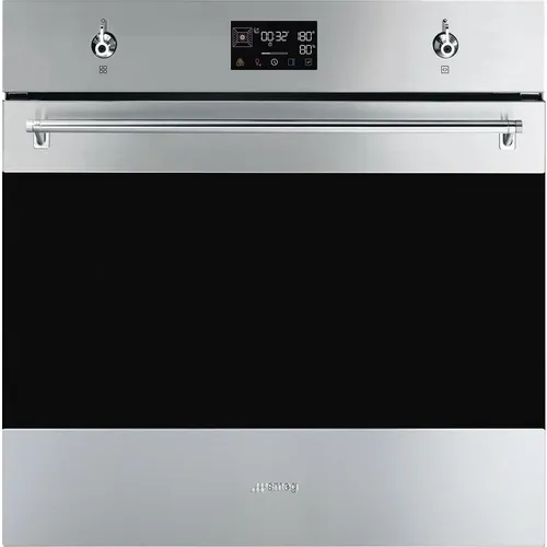 Духовой шкаф электрический SMEG Classico SOP6302S2PX, 68л, дверца с 4 стеклами, серебристый/хром