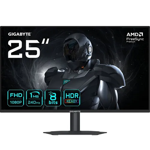 24.5" Монитор Gigabyte G25F2A EK, 1920x1080, IPS, 240Гц, 2хHDMI, 1хDP, черный [20vm0-g25f2abm-1eks]