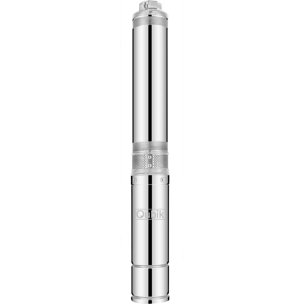 Погружной скважинный насос Qubik WPQ-P- 99 100 мм 55 м 3 бар 25 л, Н-99 м, Q-4,3 куб. м, 1100 Вт, 3,5 дюйма L70 м 08436