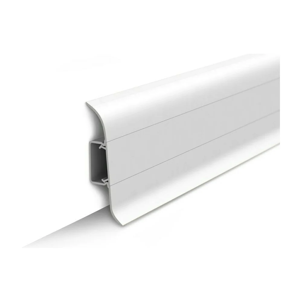Напольный плинтус Ideal Классик К-П55п 001 БЕЛ