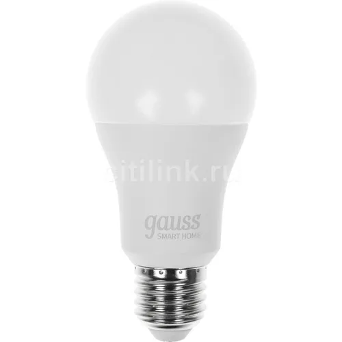 Умная лампа GAUSS Smart Home E27 белая 10Вт 1055lm Wi-Fi (1шт) [1070112]