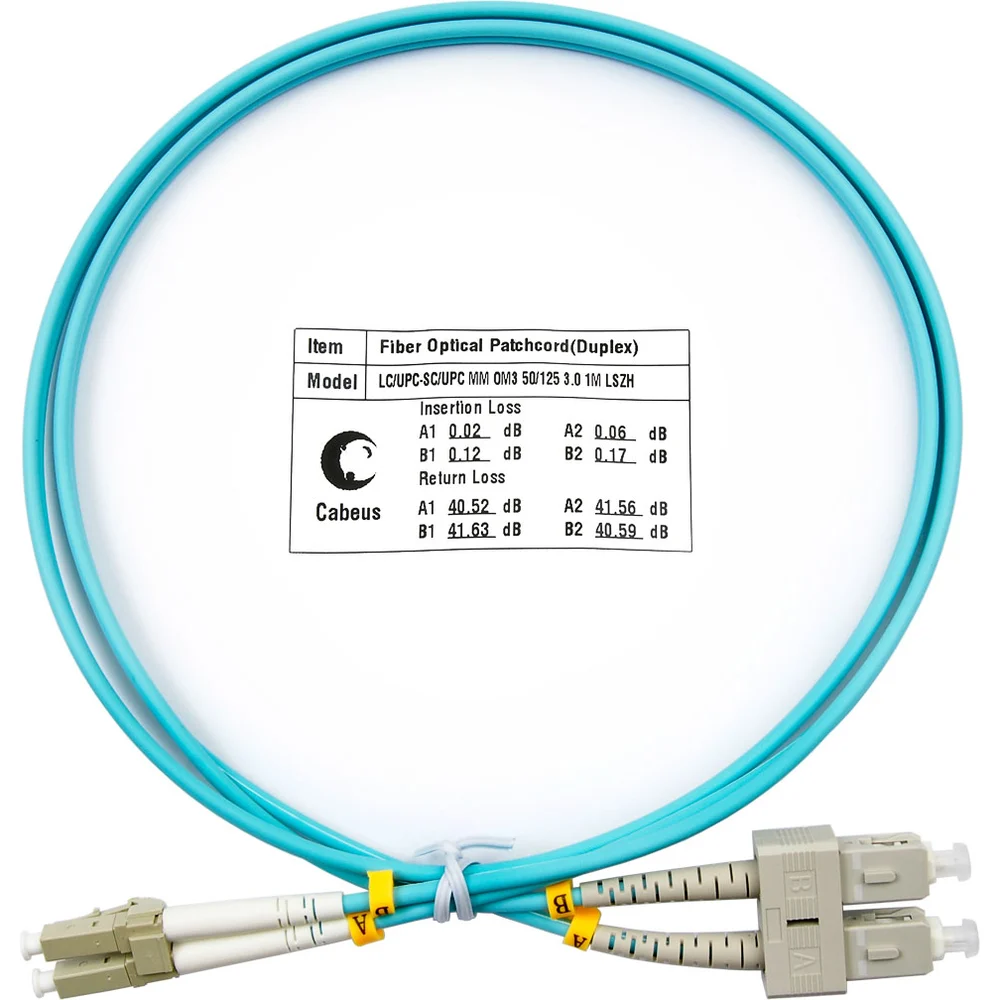 Оптический шнур Cabeus FOP-50-LC-SC-2m