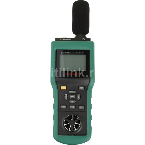 Термогигрометр портативный MASTECH MS6300, зеленый/ черный [13-1250]