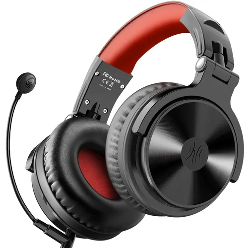Наушники ONEODIO Pro-M, Bluetooth/3.5 мм, мониторные, черный/красный