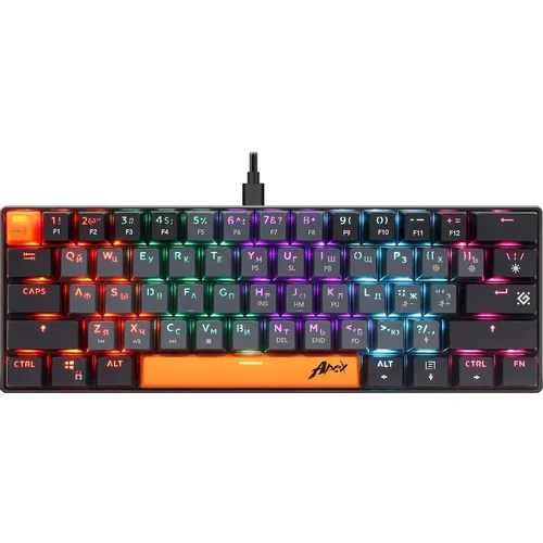 Клавиатура Defender Apex GK-002, проводная, USB, механическая, черный [45002]