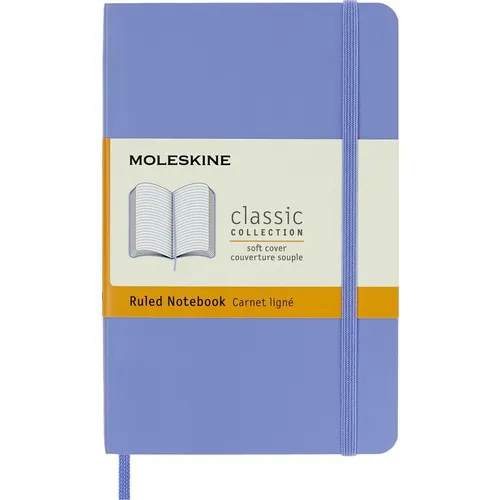Блокнот Moleskine Classic Soft, 192стр, в линейку, мягкая обложка, голубая гортензия [qp611b42]