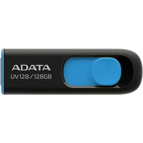 Флешка USB A-Data DashDrive UV128 128ГБ, USB3.0, черный и синий [auv128-128g-rbe]