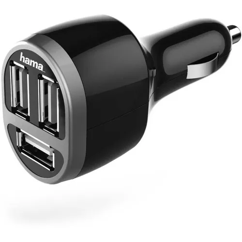Автомобильное зарядное устройство HAMA H-173603, 3xUSB-A, 5Вт, 2.1A, черный [00173603]